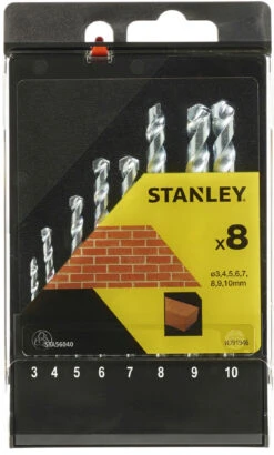 Stanley Masonry Drill Bit Set OF 8 Sizes Ø3-10mm