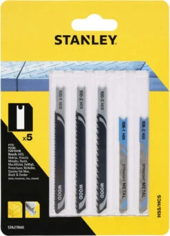 Stanley Jigsaw Blade Mixed Set Of 5