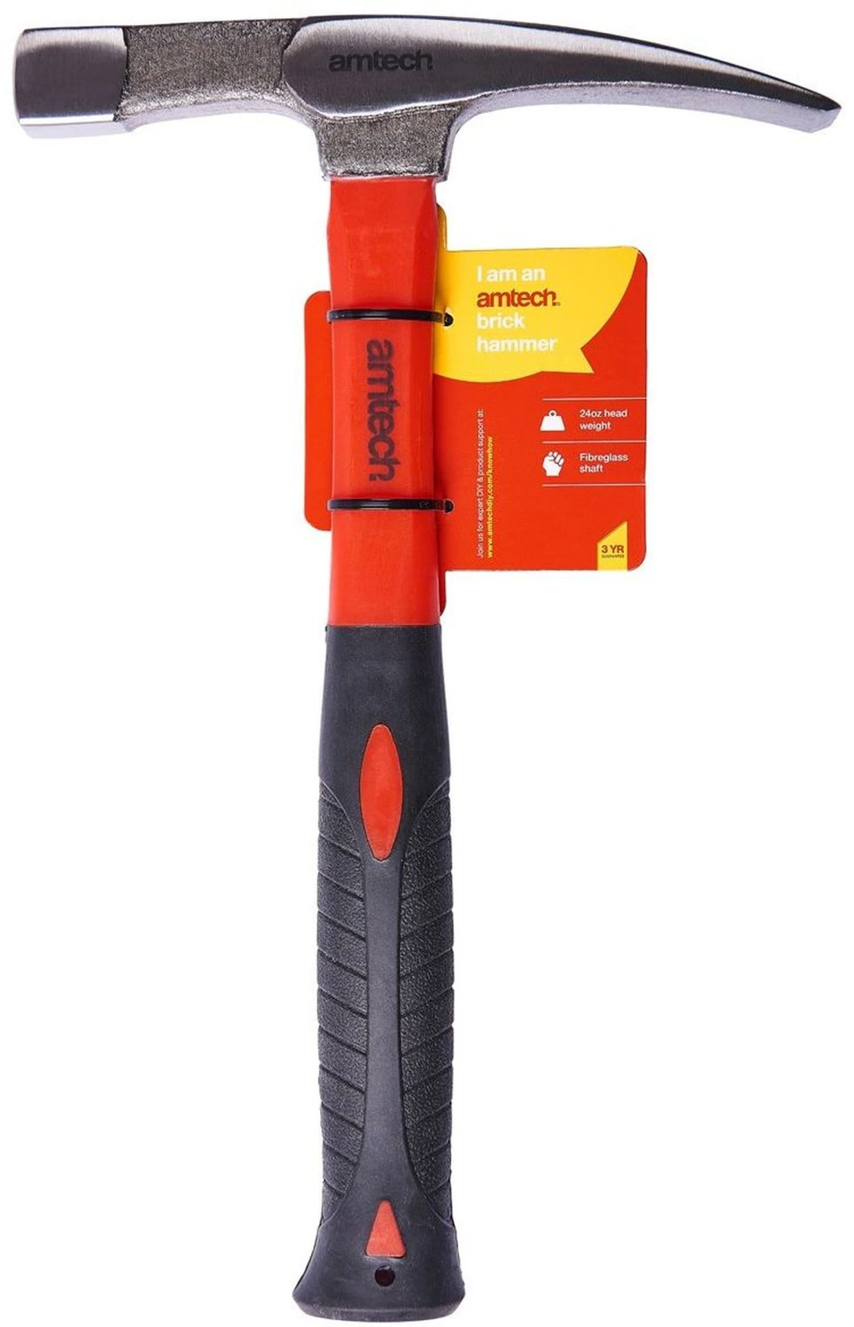 Amtech Fibre Glass Brick Hammer 24oz 3 Amtech Fibre Glass Brick Hammer 24oz