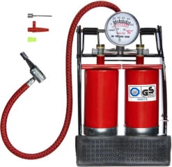 Amtech Double Car Foot Pump & Gauge
