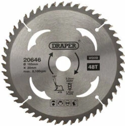 Draper Circular Saw Blade 165mmCircular Saw Blade 165mm