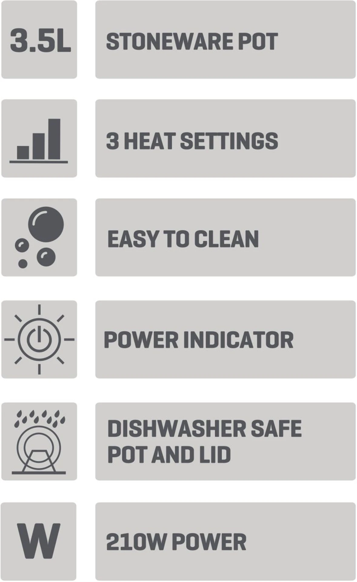 Daewoo Slow Cooker Chrome 3.5Ltr 10 Daewoo Slow Cooker Chrome 3.5Ltr - Image 8