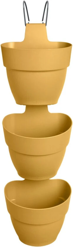 Elho Veryical Triple Planter Yellow