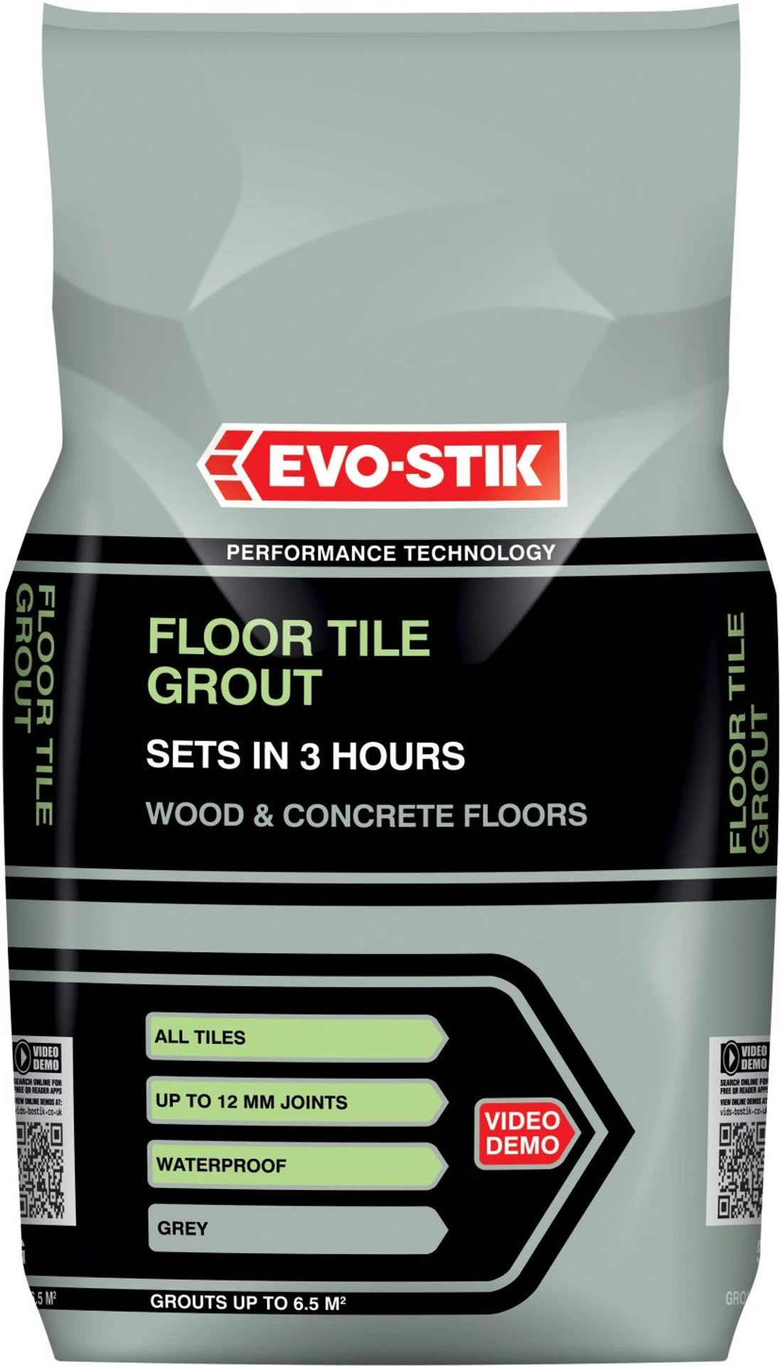 Evo-Stik 5kg Floor Tile Grout GREY 3 Evo-Stik 5kg Floor Tile Grout GREY