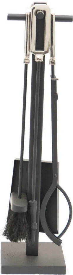 The Fireside Range Companion Set Black & Nickel 620mm