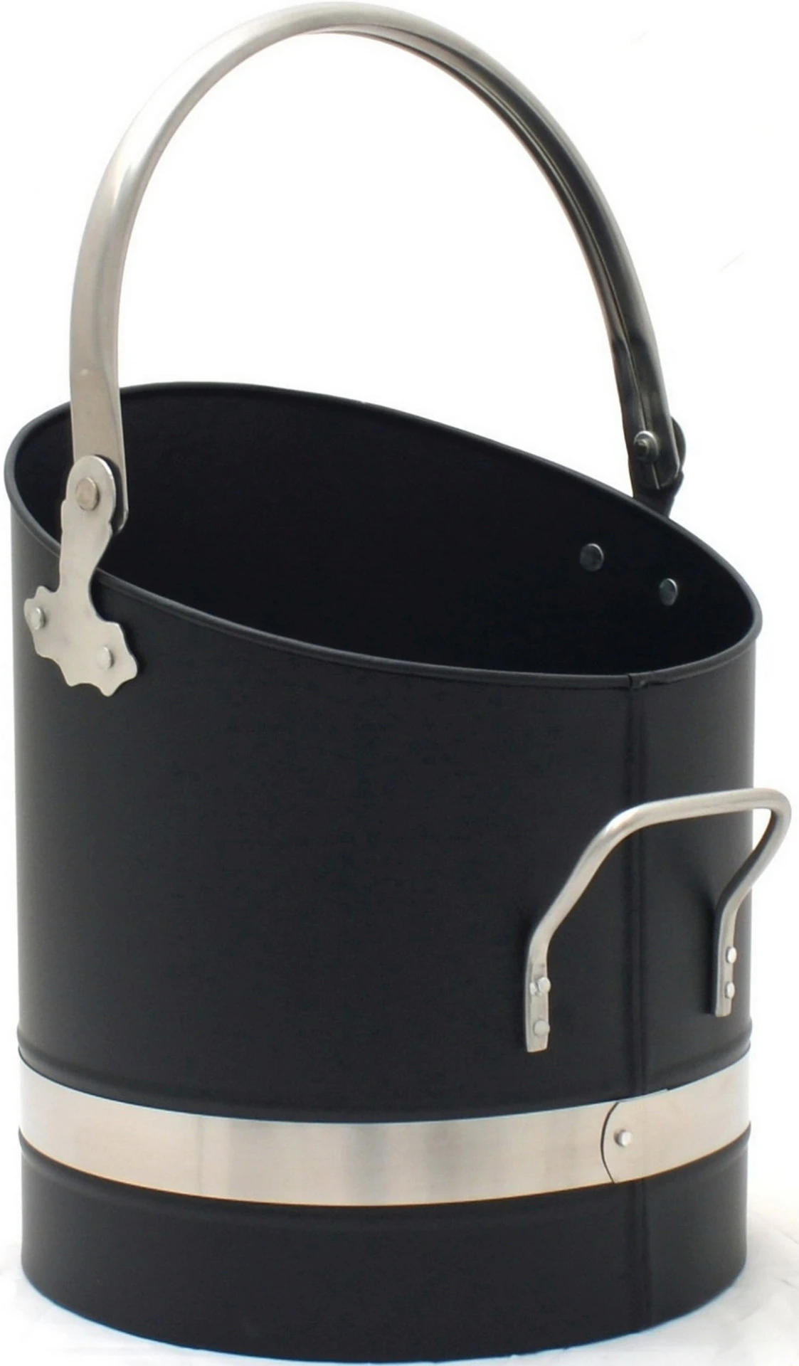 The Fireside Range Coal Bucket Black & Pewter 3 The Fireside Range Coal Bucket Black & Pewter