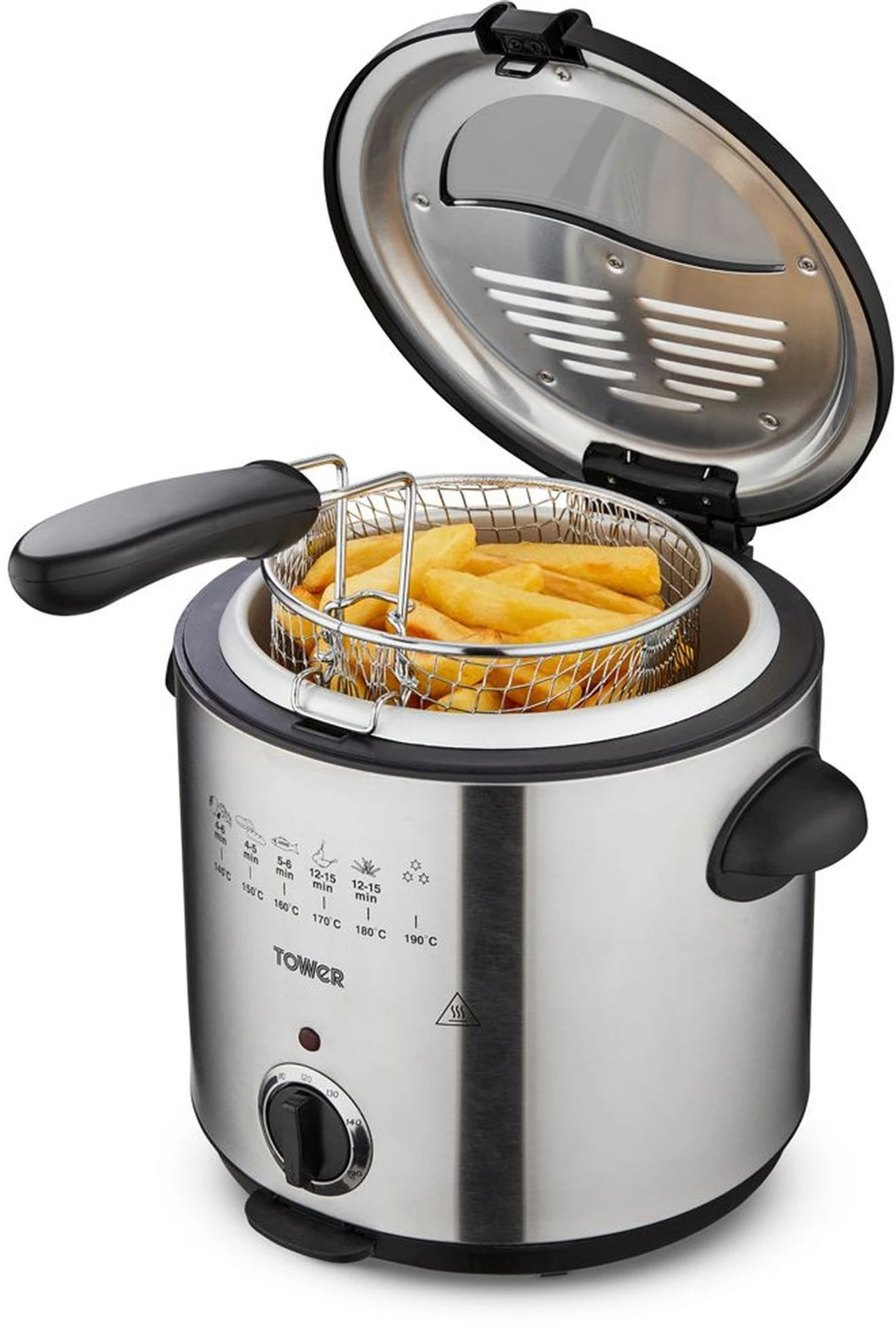 Tower Stainless Steel Fryer 1.5L 3 Tower Stainless Steel Fryer 1.5L
