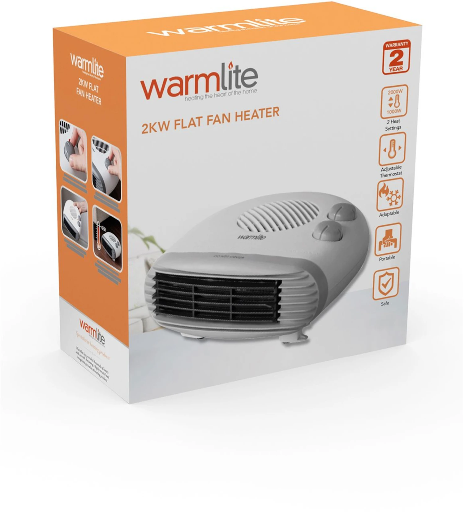 Warmlite Flat Fan Heater 2kw 4 Warmlite Flat Fan Heater 2kw - Image 2