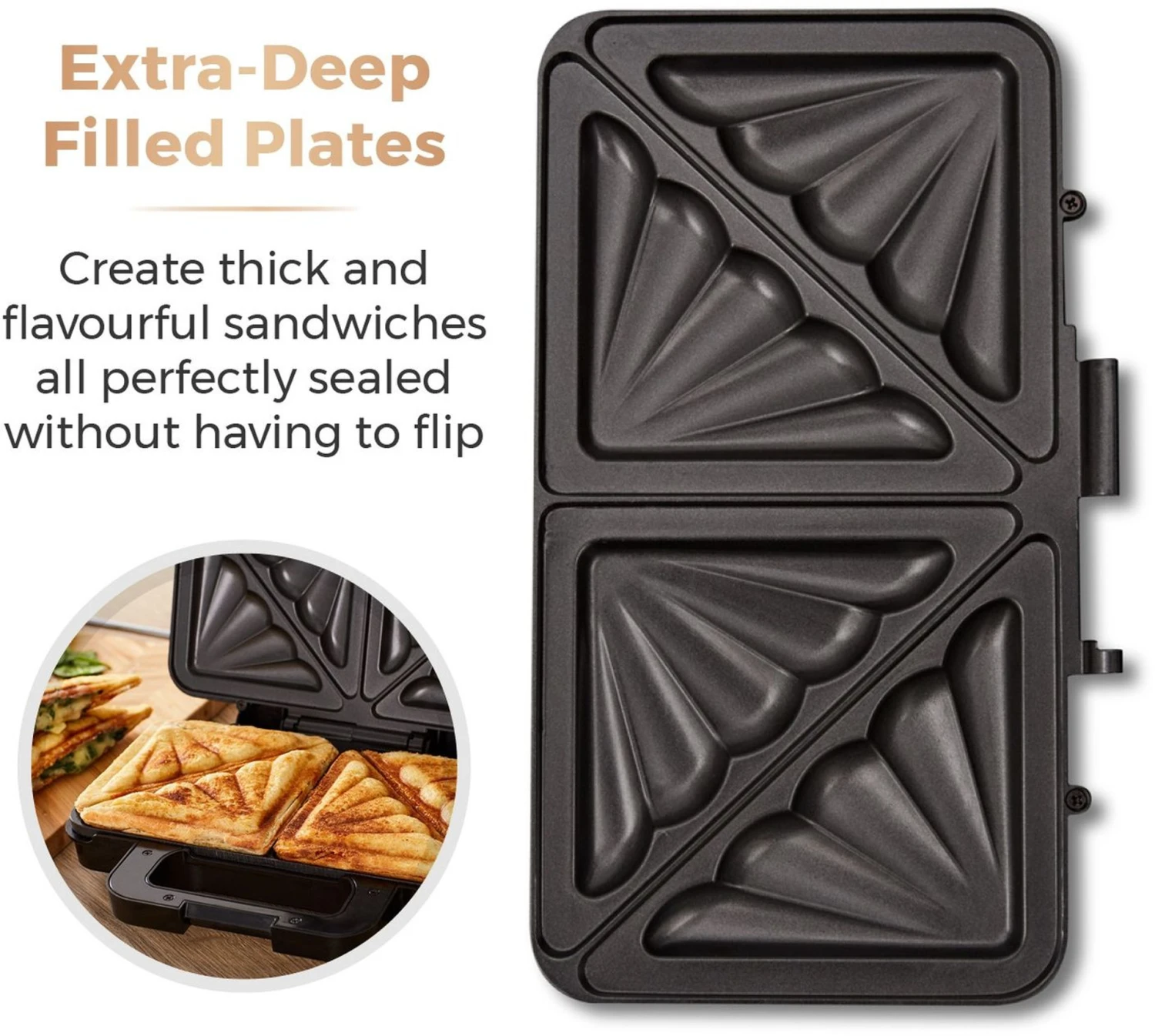 Tower Deep Fill Sandwich Maker 6 Tower Deep Fill Sandwich Maker - Image 4