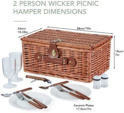Heritage 2 Person Filled Picnic Basket 16 Heritage 2 Person Filled Picnic Basket -Pro Tool Hub RKW0867 12 86519.1681162103