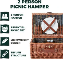 Heritage 2 Person Filled Picnic Basket 18 Heritage 2 Person Filled Picnic Basket -Pro Tool Hub RKW0867 3 89927.1681162104