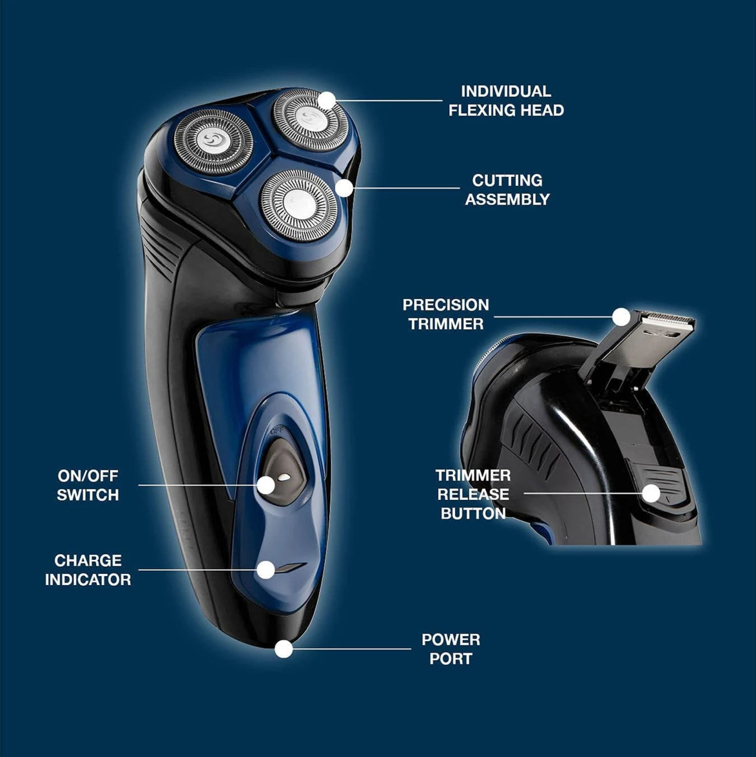 Carmen Rotary Shaver Rechargeable 10 Carmen Rotary Shaver Rechargeable - Image 8