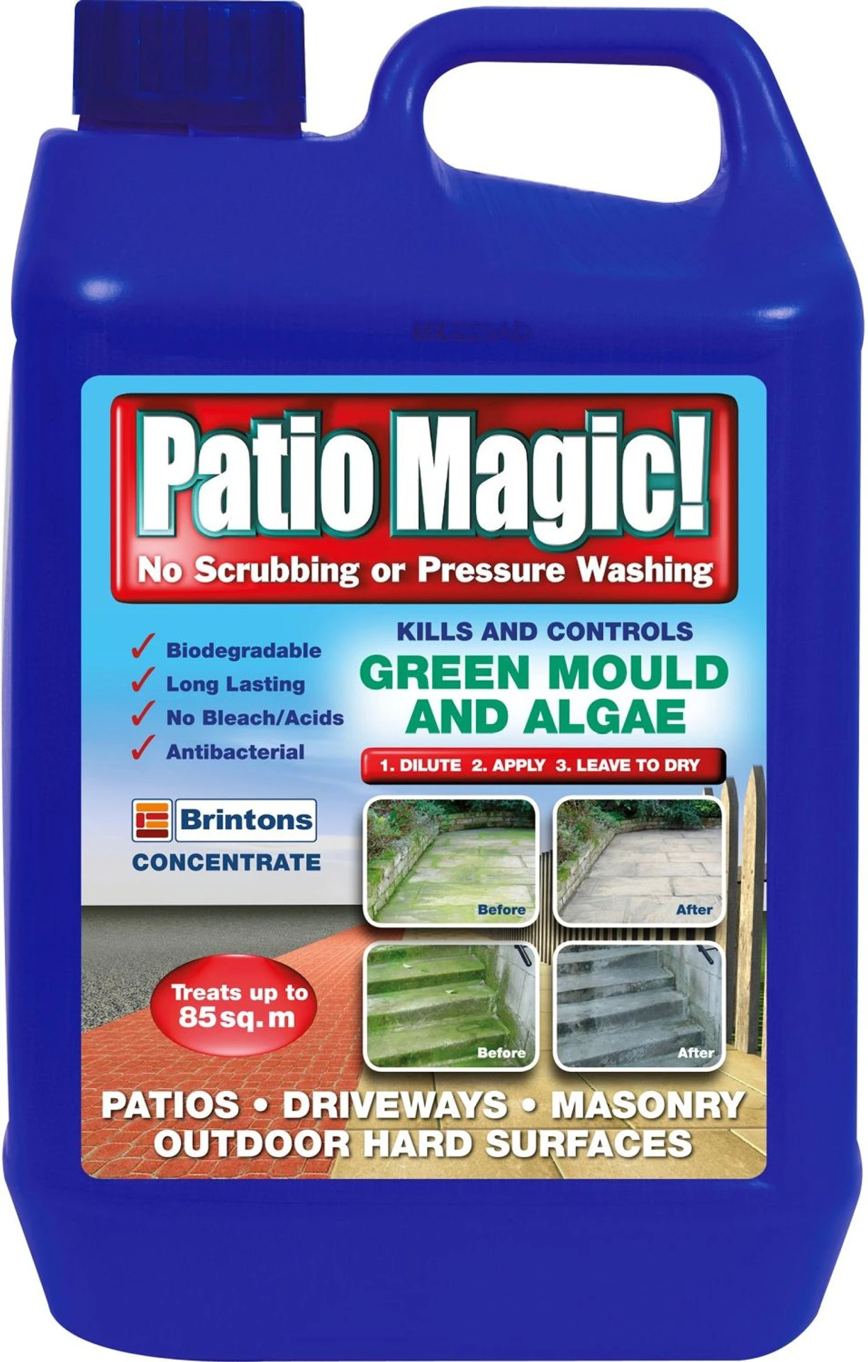 Patio Magic Kills & Controls Mould & Algae 2.5Ltr 3 Patio Magic Kills & Controls Mould & Algae 2.5Ltr