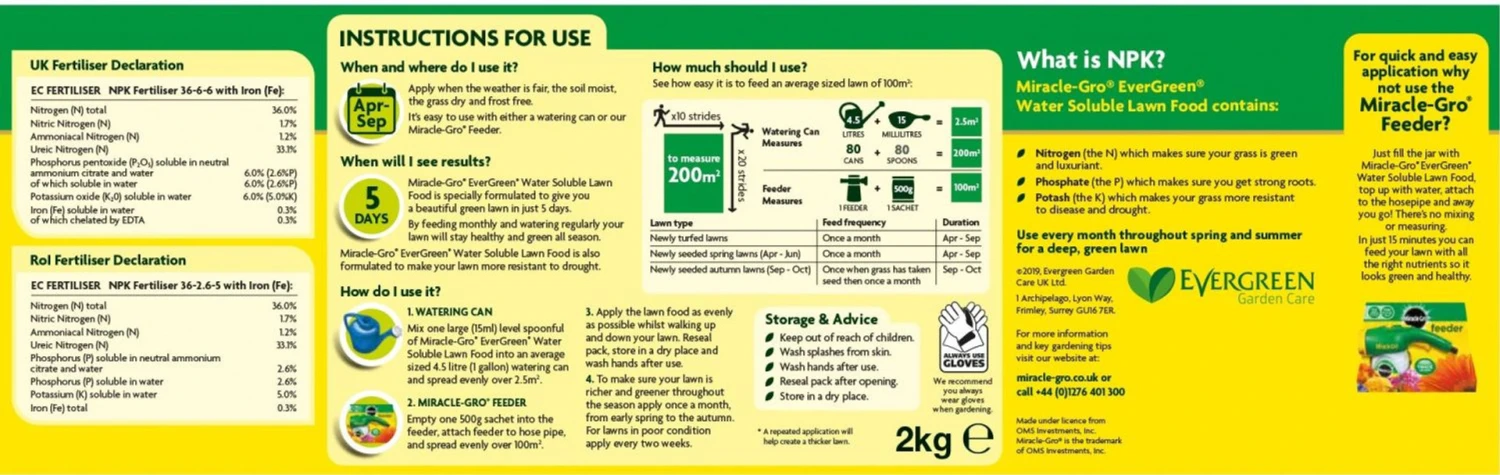 Miracle-Gro Lawn Food 2kg 4 Miracle-Gro Lawn Food 2kg - Image 2