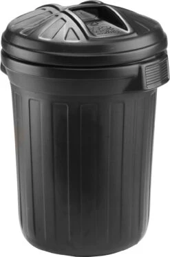 Strata Black Plastic Dustbin 80Ltr